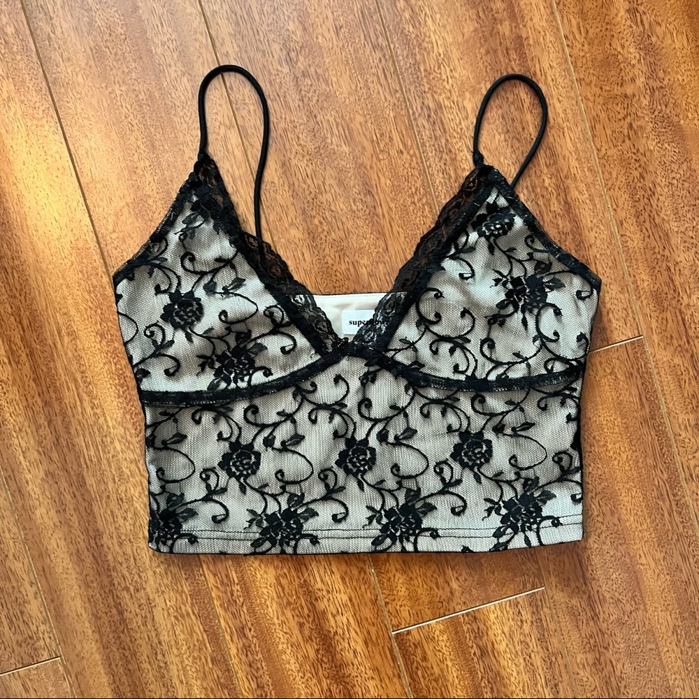 Revolve lace crop top